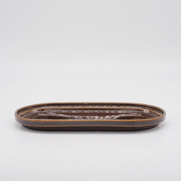Brown Oval Plate by Smith