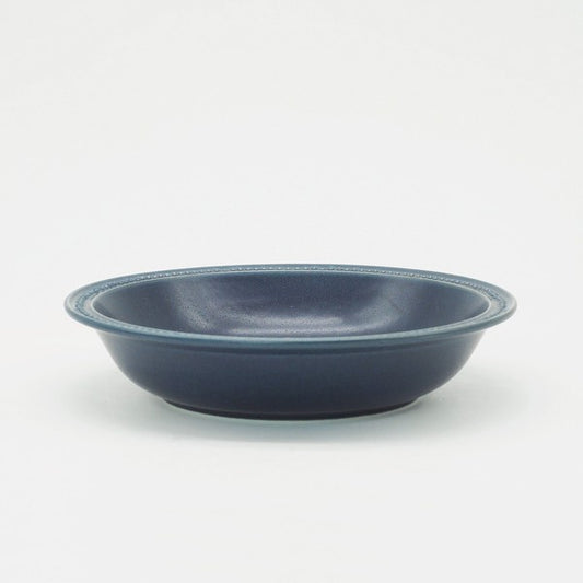 Navy Round Bowl | Rim Dots