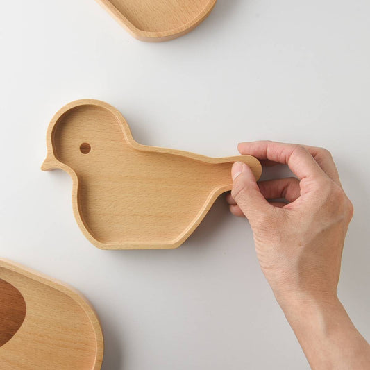 Bird-Shaped Wooden Plate